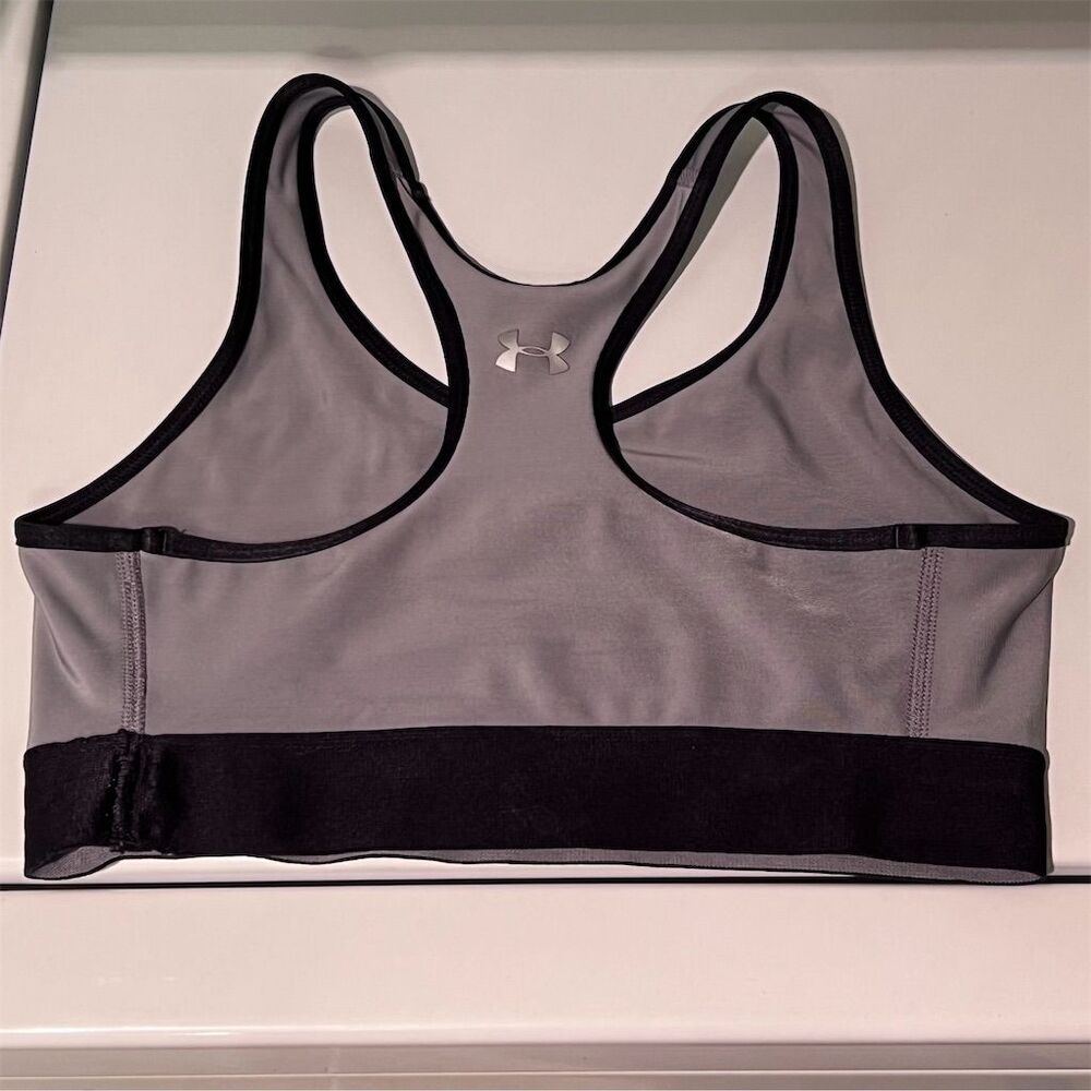 Under Armour Women's Gray Racerback Compression Sports Bra Size S